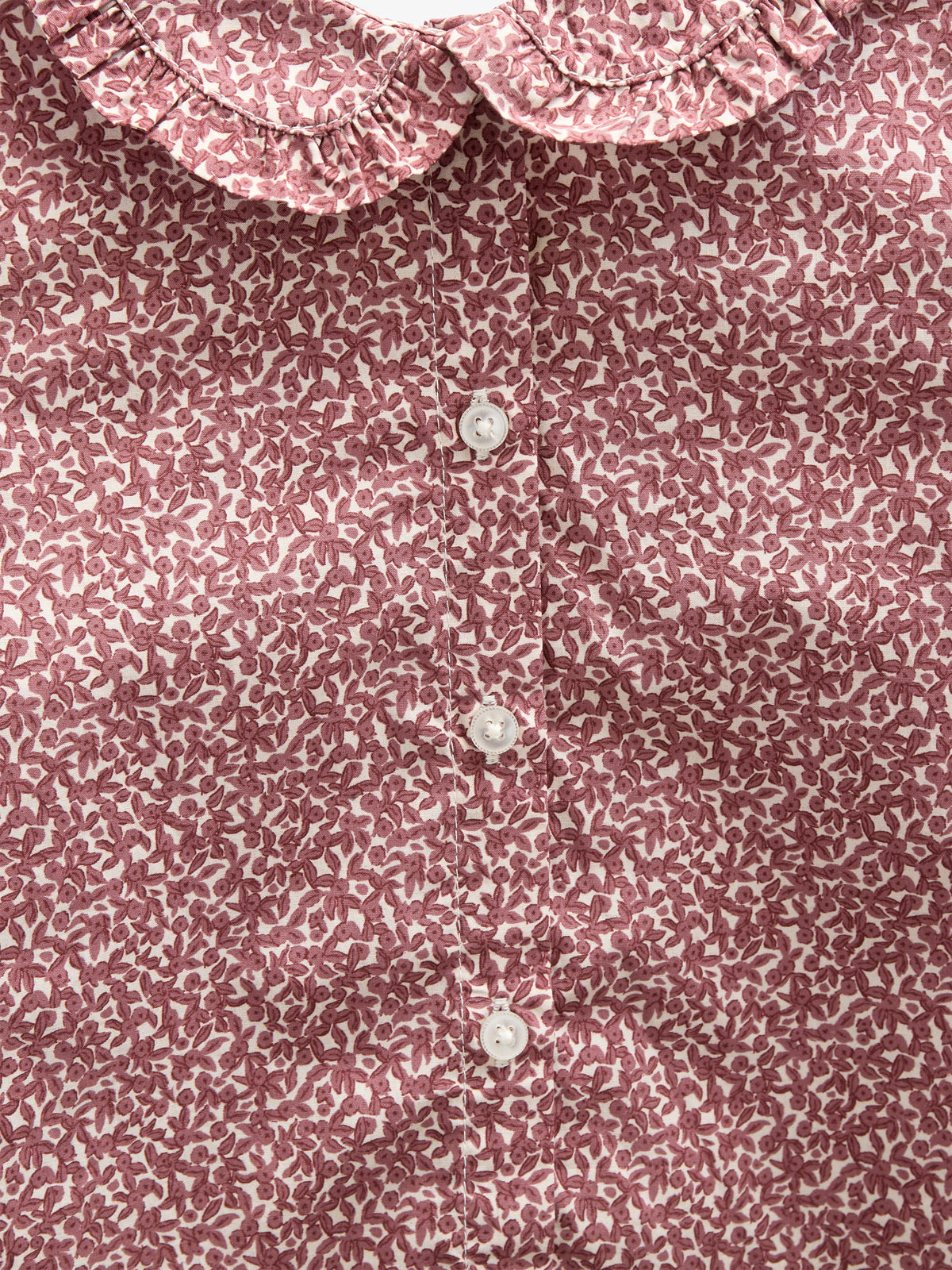 Bedruckte Popeline-Bluse mit Kragen aus Baumwolle - Kids - Vintage Red | 100799 Allie