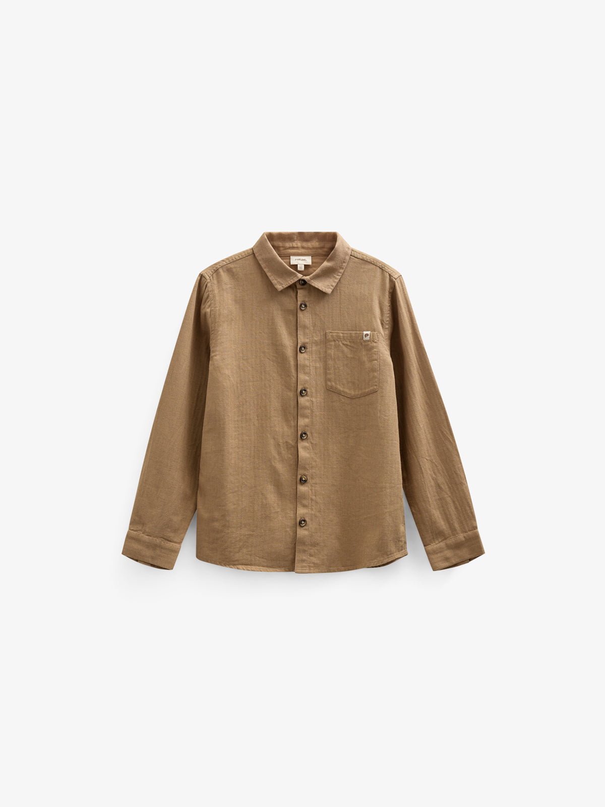Hemd aus gewebter Baumwolle - Tween - Light Brown | 100804 Edward