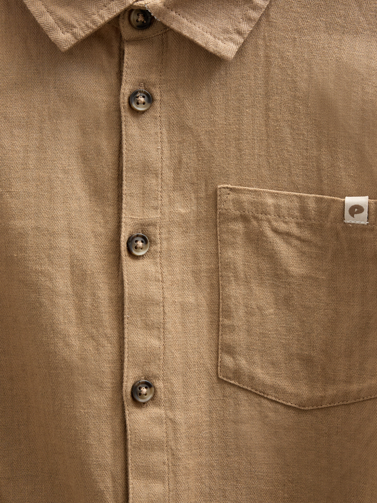 Hemd aus gewebter Baumwolle - Tween - Light Brown | 100804 Edward
