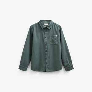 Hemd aus gewebter Baumwolle - Tween - Dark Dusty Green | 100805 Edward