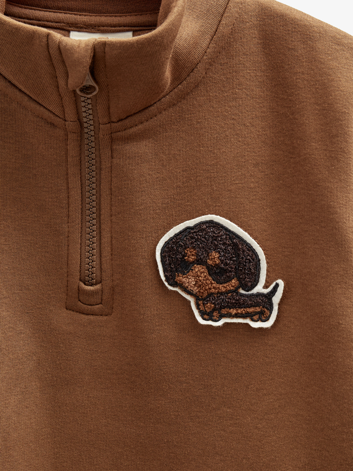 Sweatshirt mit halbem Reißverschluss - Kids - Coffee | 100808 Tristan