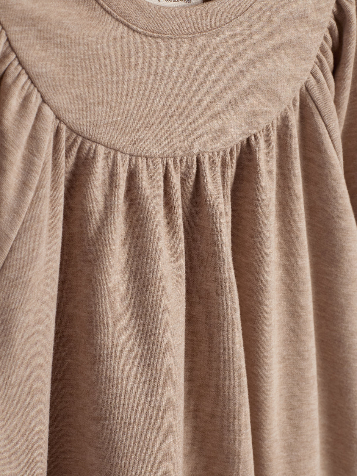 Plüsch-Jersey-Kleid - Little - Beige Melange