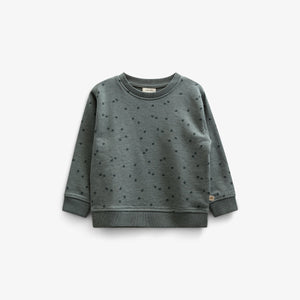 Bedrucktes Jersey-Sweatshirt mit Rundhalsausschnitt - Kids - Dark Green Melange | 100820 Tyler