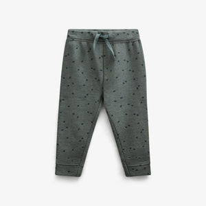 Jersey-Jogger mit Druck - Kids - Dark Green Melange | 100822 Tyler