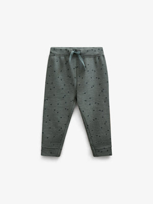 Jersey-Jogger mit Druck - Kids - Dark Green Melange | 100822 Tyler