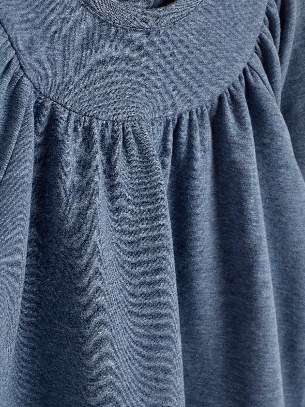 Plüsch-Jersey-Kleid - Little - Blue Melange