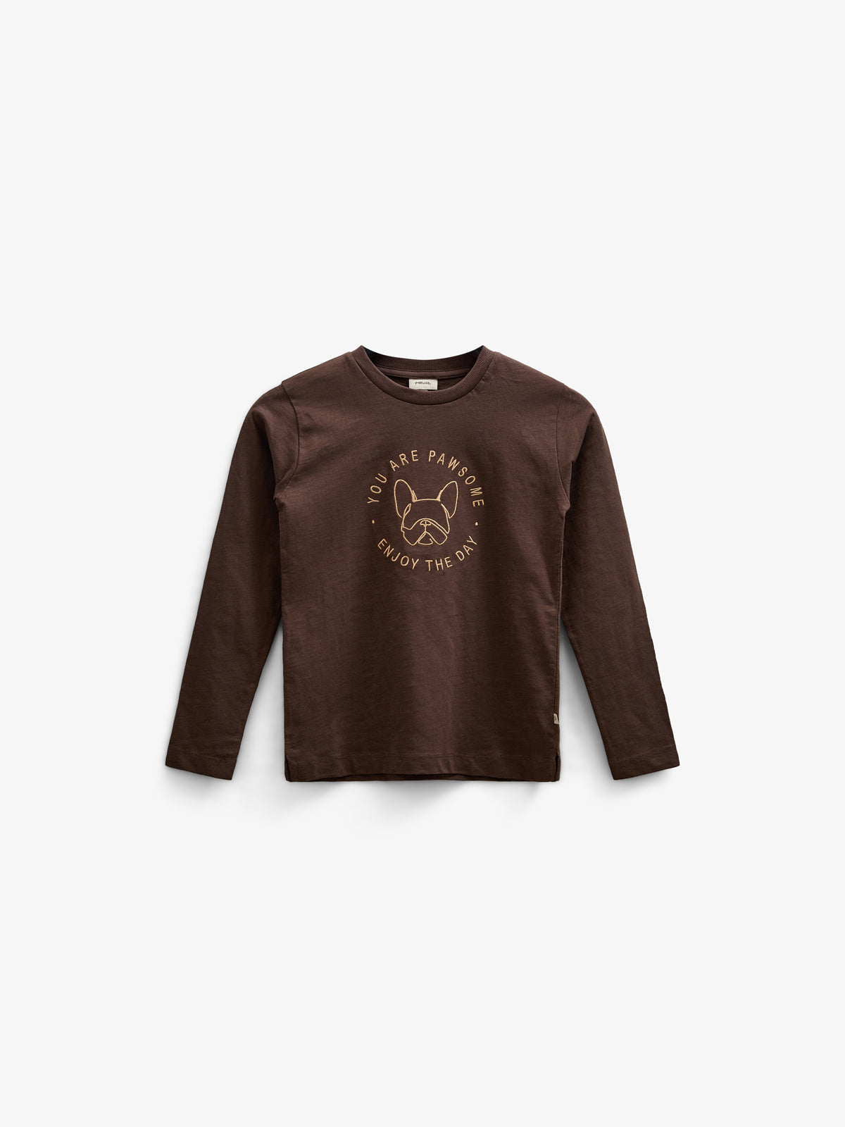 Langärmeliges T-Shirt aus Slub-Jersey - Tween - Chocolate | 100833 Kevin