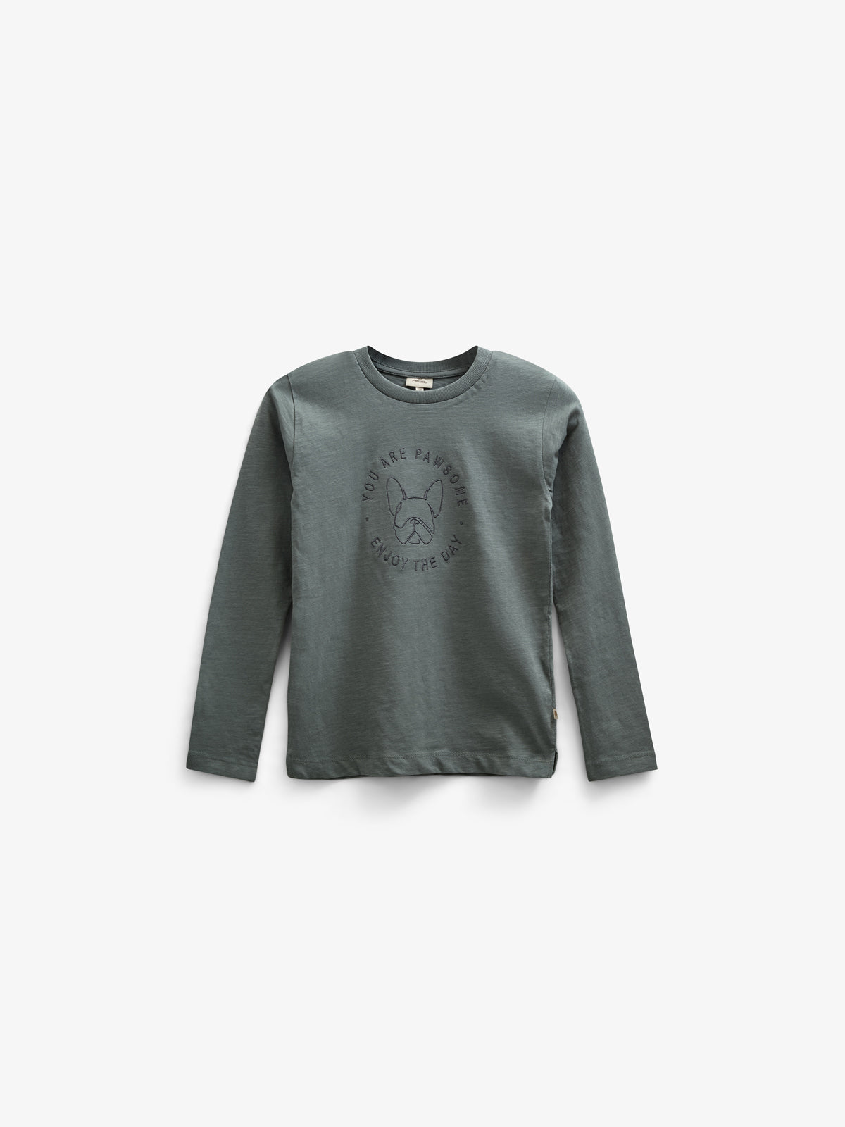Langärmeliges T-Shirt aus Slub-Jersey - Tween - Dusty Dark Green | 100835 Kevin