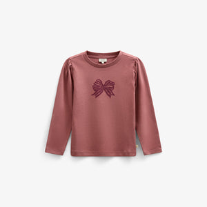 Langärmliges T-Shirt mit Frontprint - Kids - Old Rose | 100846 Kendell
