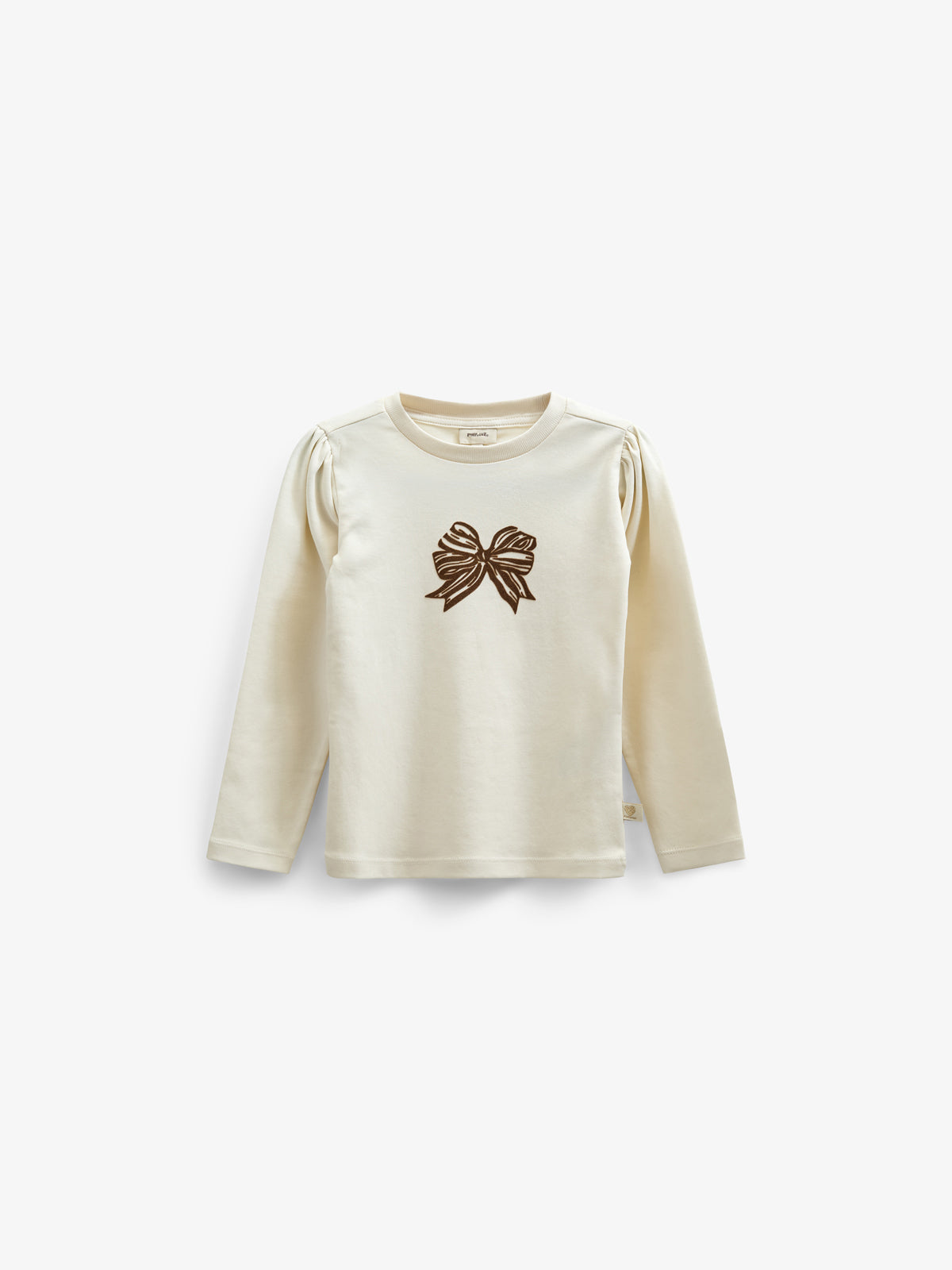 Langärmliges T-Shirt mit Frontprint - Tween - Off White | 100849 Kendell