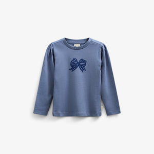 Langärmliges T-Shirt mit Frontprint - Tween - Blue | 100851 Kendell