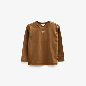 Langarm-T-Shirt mit Stickerei - Tween - Walnut | 100855 Brandon