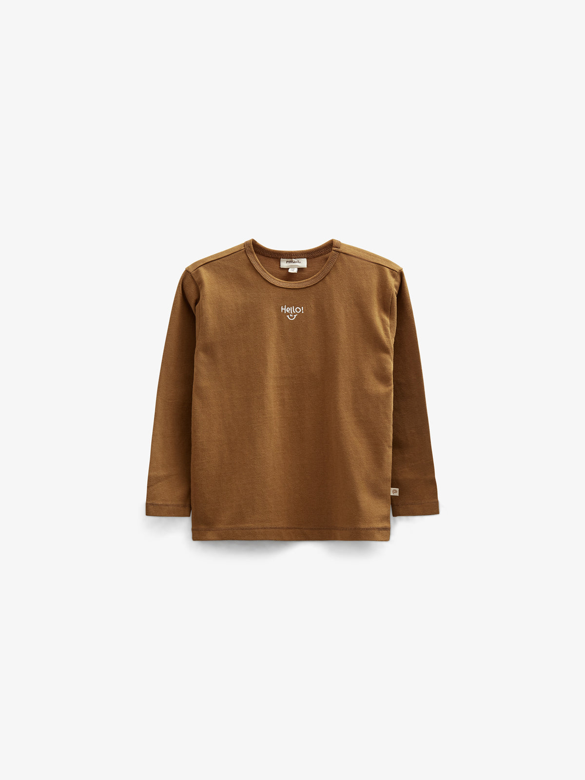 Langarm-T-Shirt mit Stickerei - Tween - Walnut | 100855 Brandon