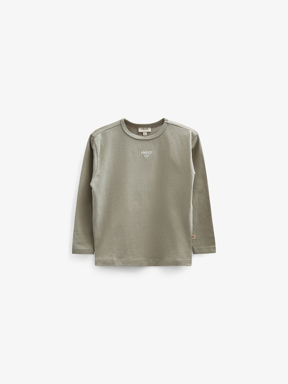 Langarm-T-Shirt mit Stickerei - Tween - Dusty Green | 100857 Brandon