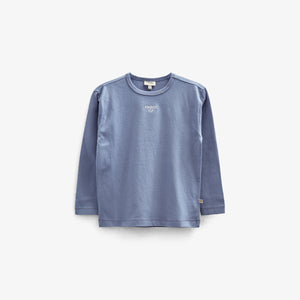 Langarm-T-Shirt mit Stickerei - Tween - Blue | 100859 Brandon