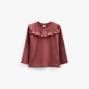 Rüschen-Jersey-Bluse - Tween - Vintage Red | 100861 Talia