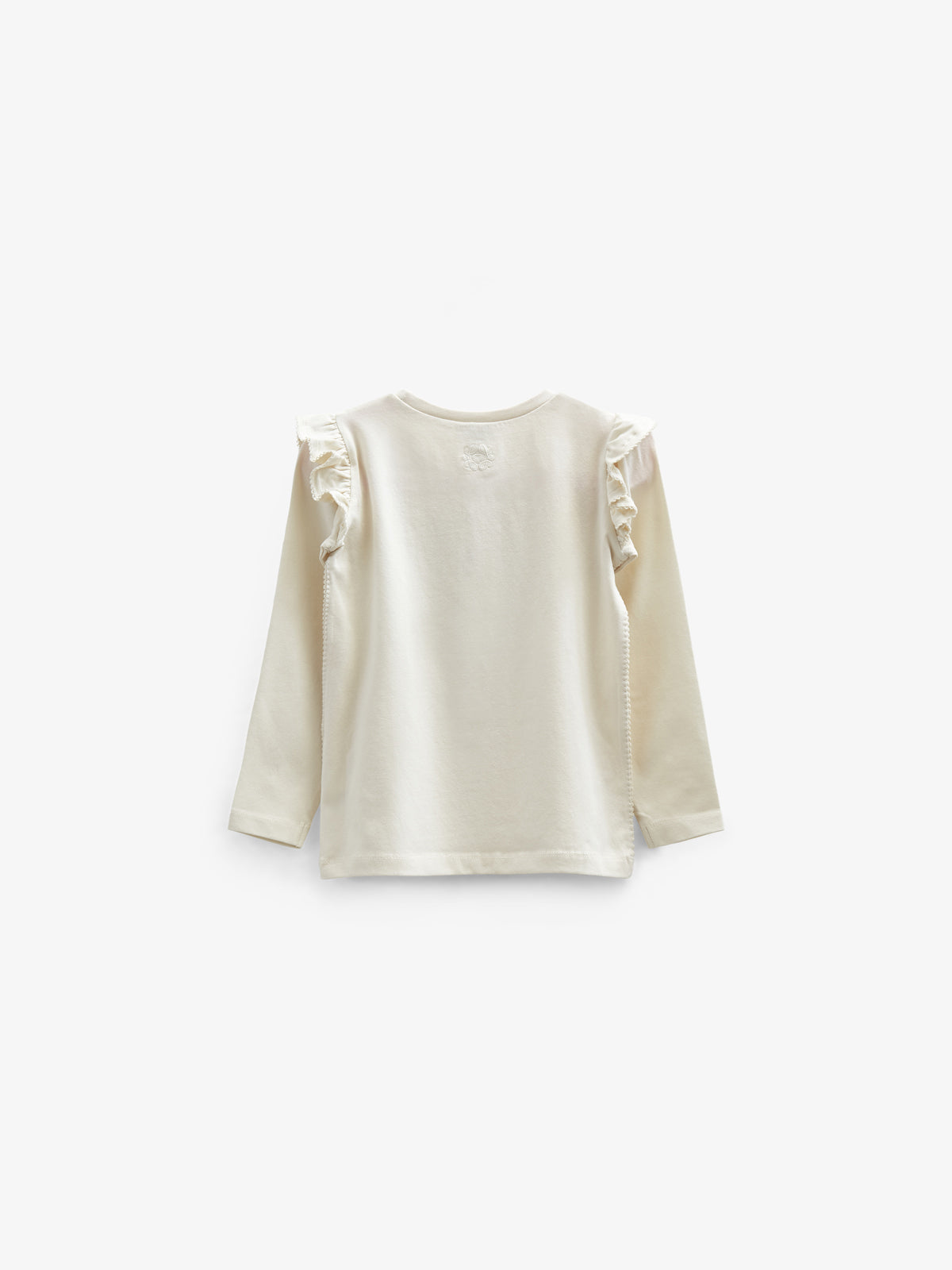 Rüschen-Jersey-Bluse - Kids - Off White | 100862 Talia