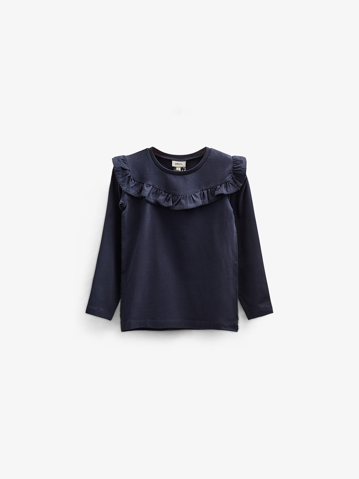 Rüschen-Jersey-Bluse - Kids - Navy | 100864 Talia