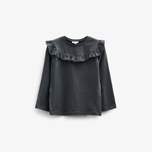 Rüschen-Jersey-Bluse - Kids - Forrest Green | 100866 Talia