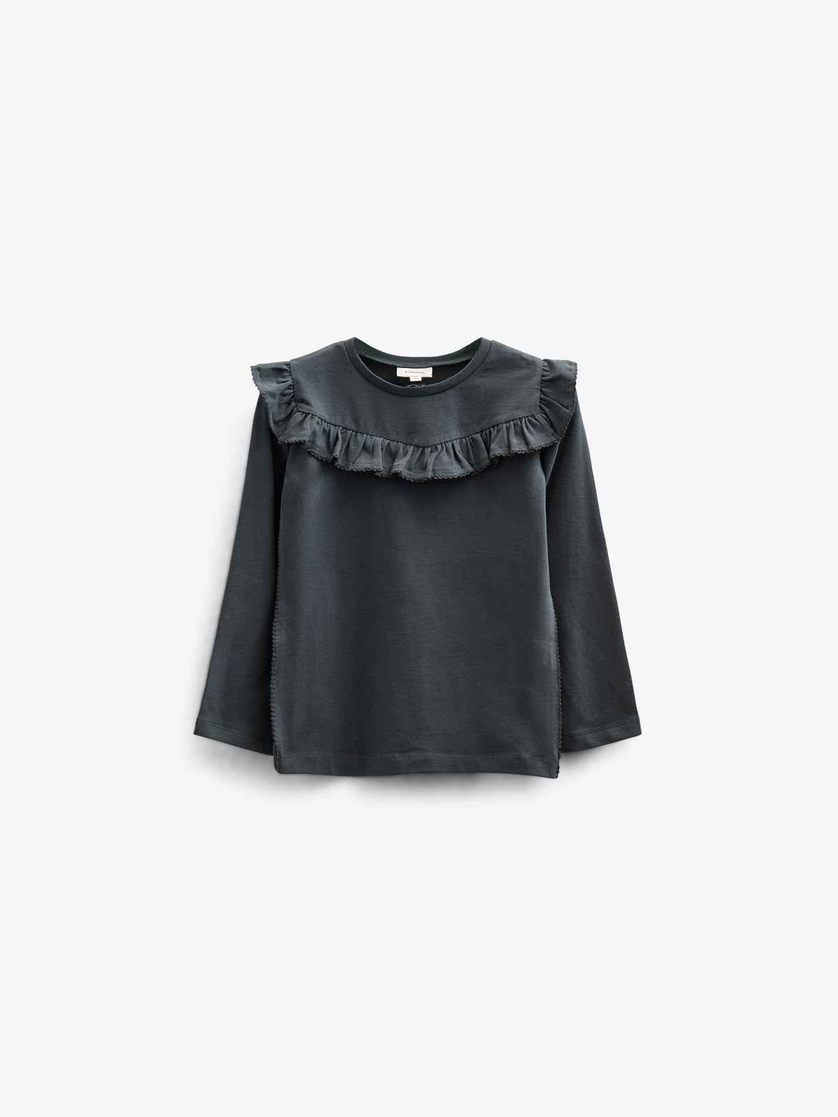 Rüschen-Jersey-Bluse - Kids - Forrest Green | 100866 Talia