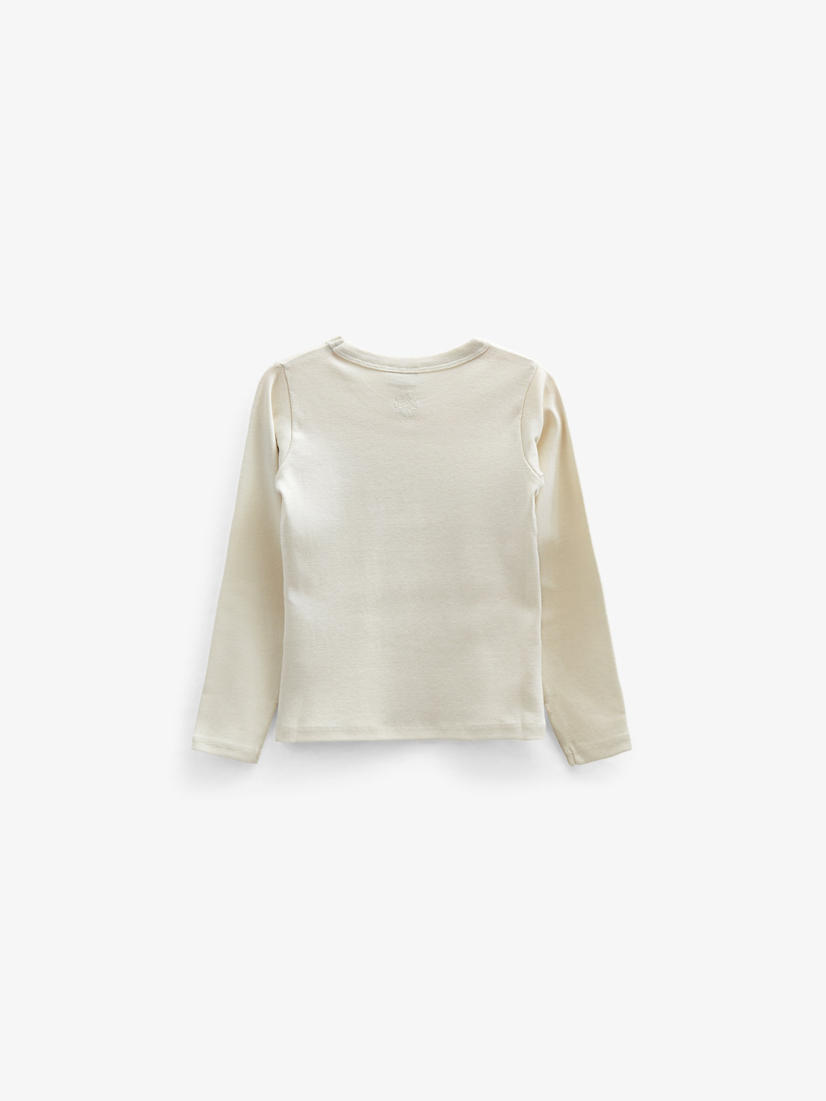 Langarm-T-Shirt mit Brusttasche - Kids - Off White | 100872 Sienna
