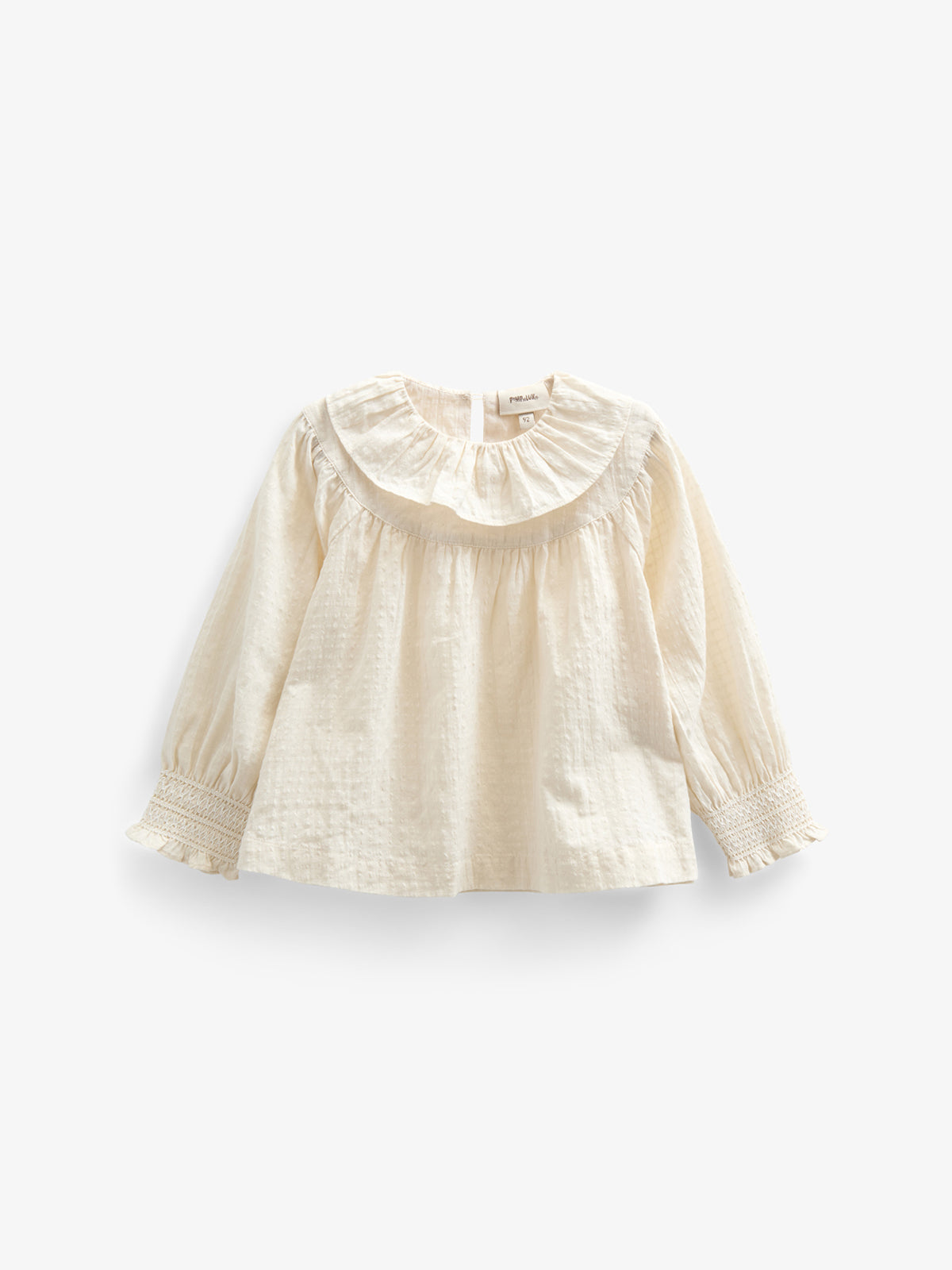 Baumwollbluse mit Kragen - Kids - Off White | 100883 Claire