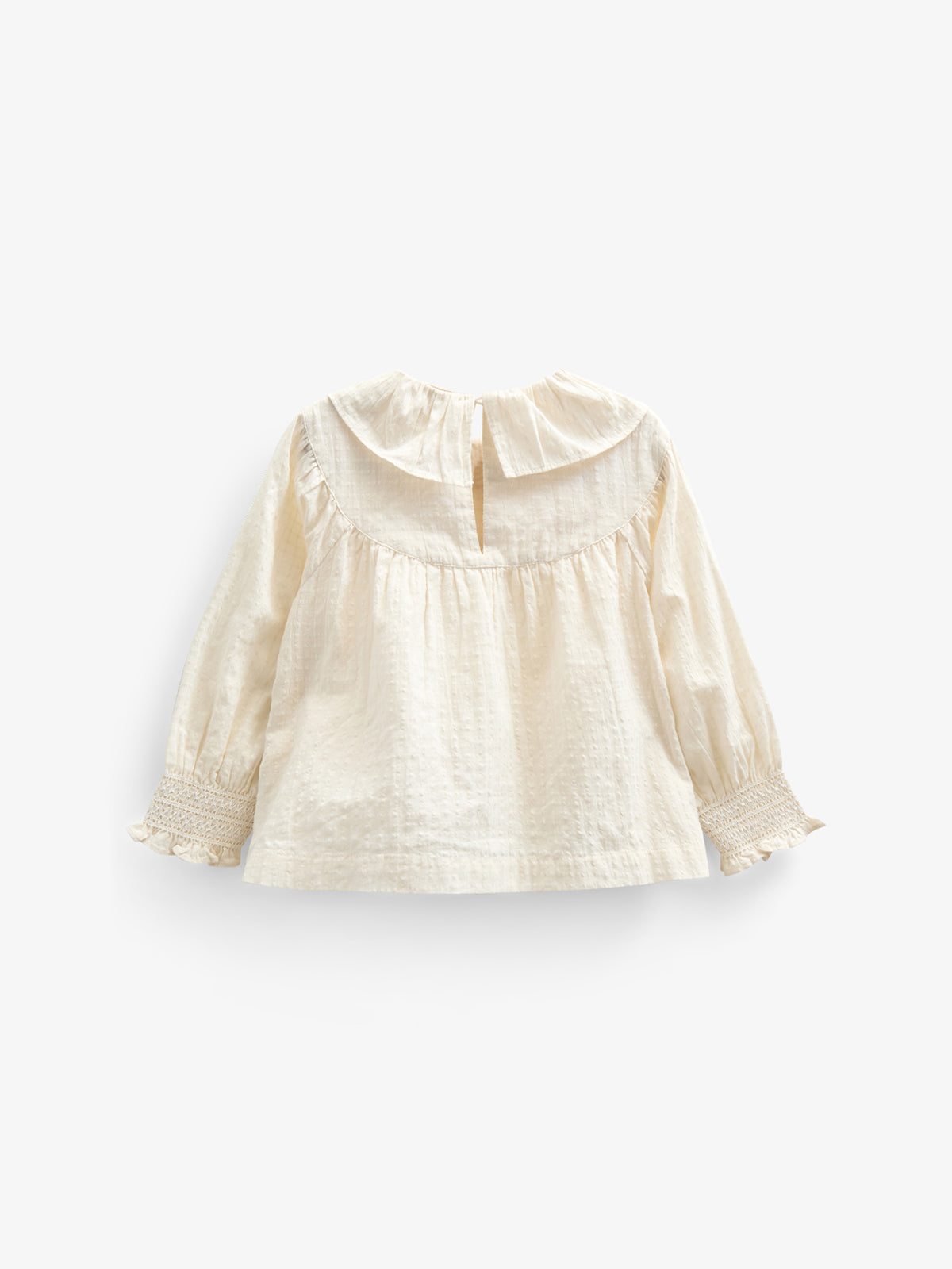 Baumwollbluse mit Kragen - Kids - Off White | 100883 Claire