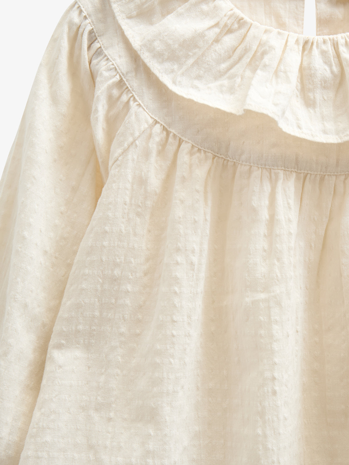 Baumwollbluse mit Kragen - Kids - Off White | 100883 Claire