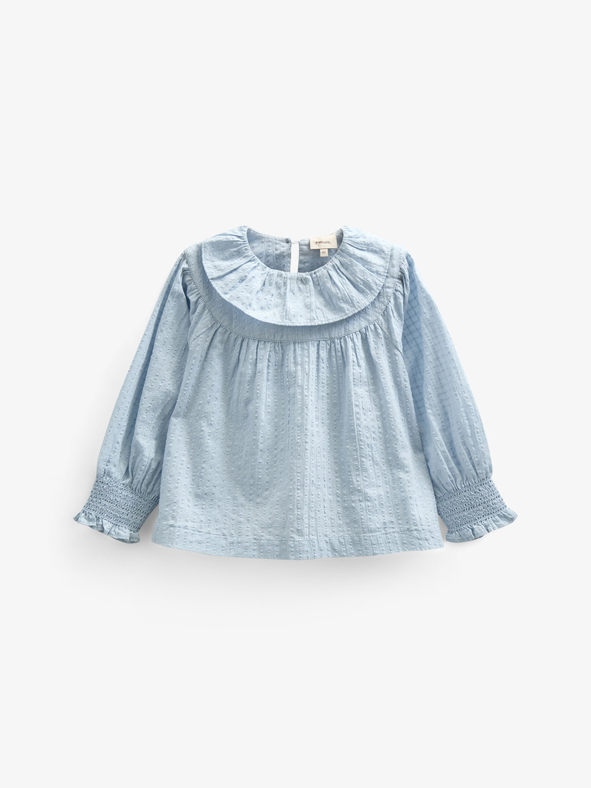 Baumwollbluse mit Kragen - Kids - Light Blue | 100885 Claire