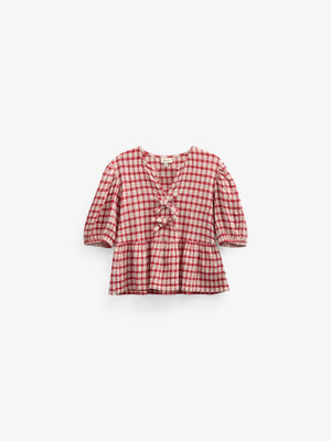 Karierte Baumwollbluse - Tween - Cherry Red | 100909 Bonnie