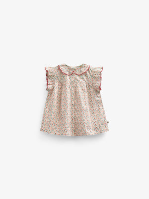 Poplin-Top mit Blumenmuster und Rüsche - Tween - Rose | 100949 Poppy