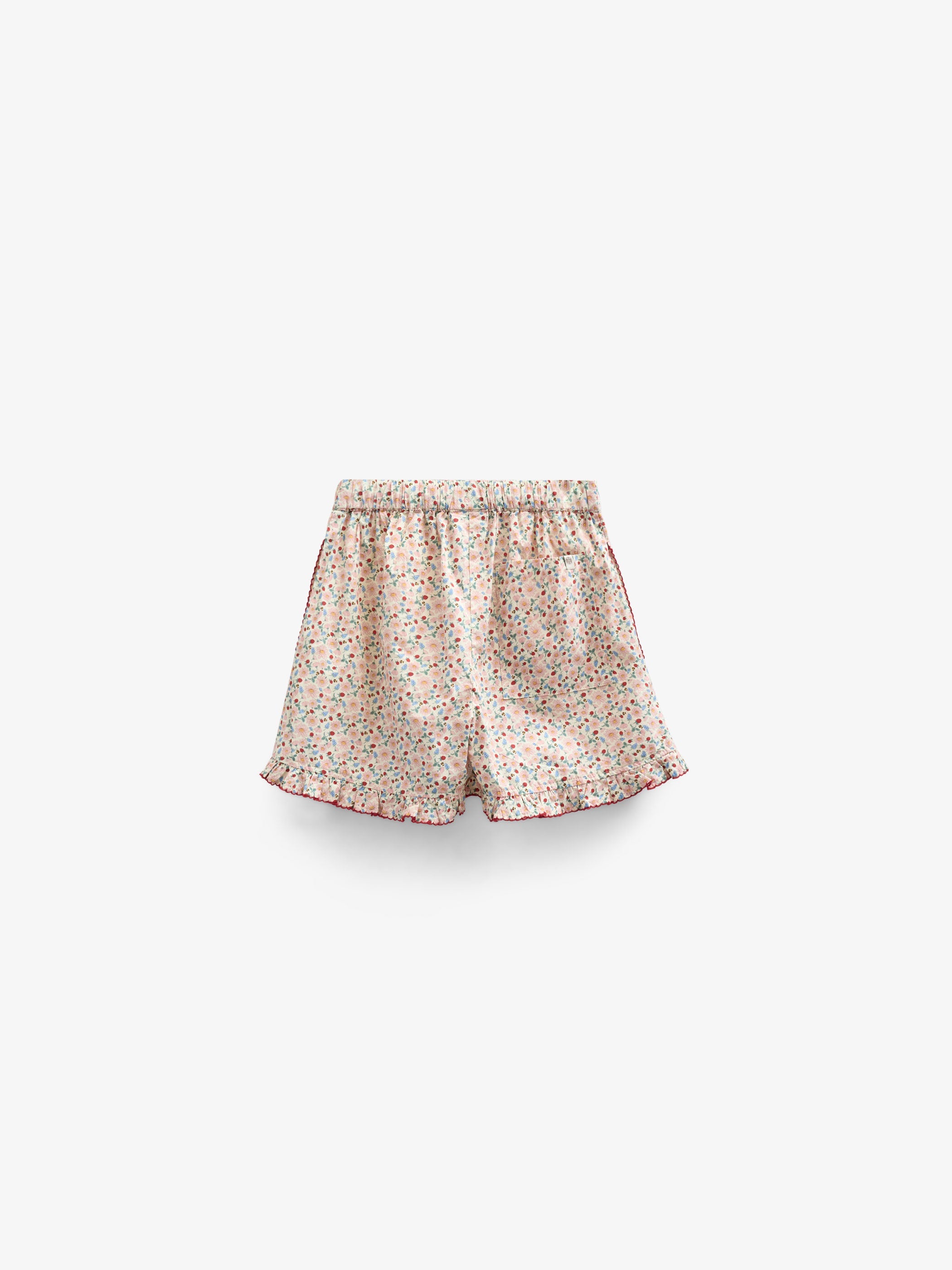 Blumenbedruckte Poplin Shorts - Kids - Rose | 100956 Poppy
