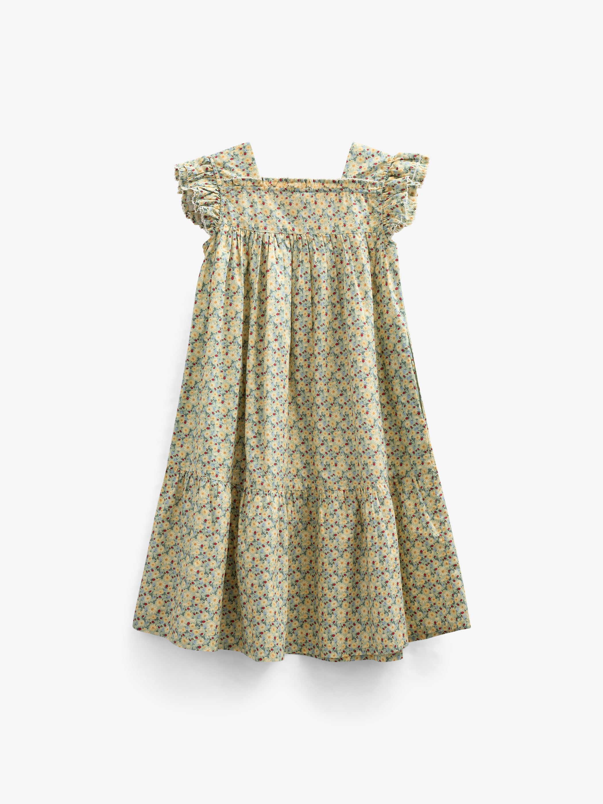 Blumenbedrucktes Poplin-Kleid - Kids - Green | 100962 Poppy