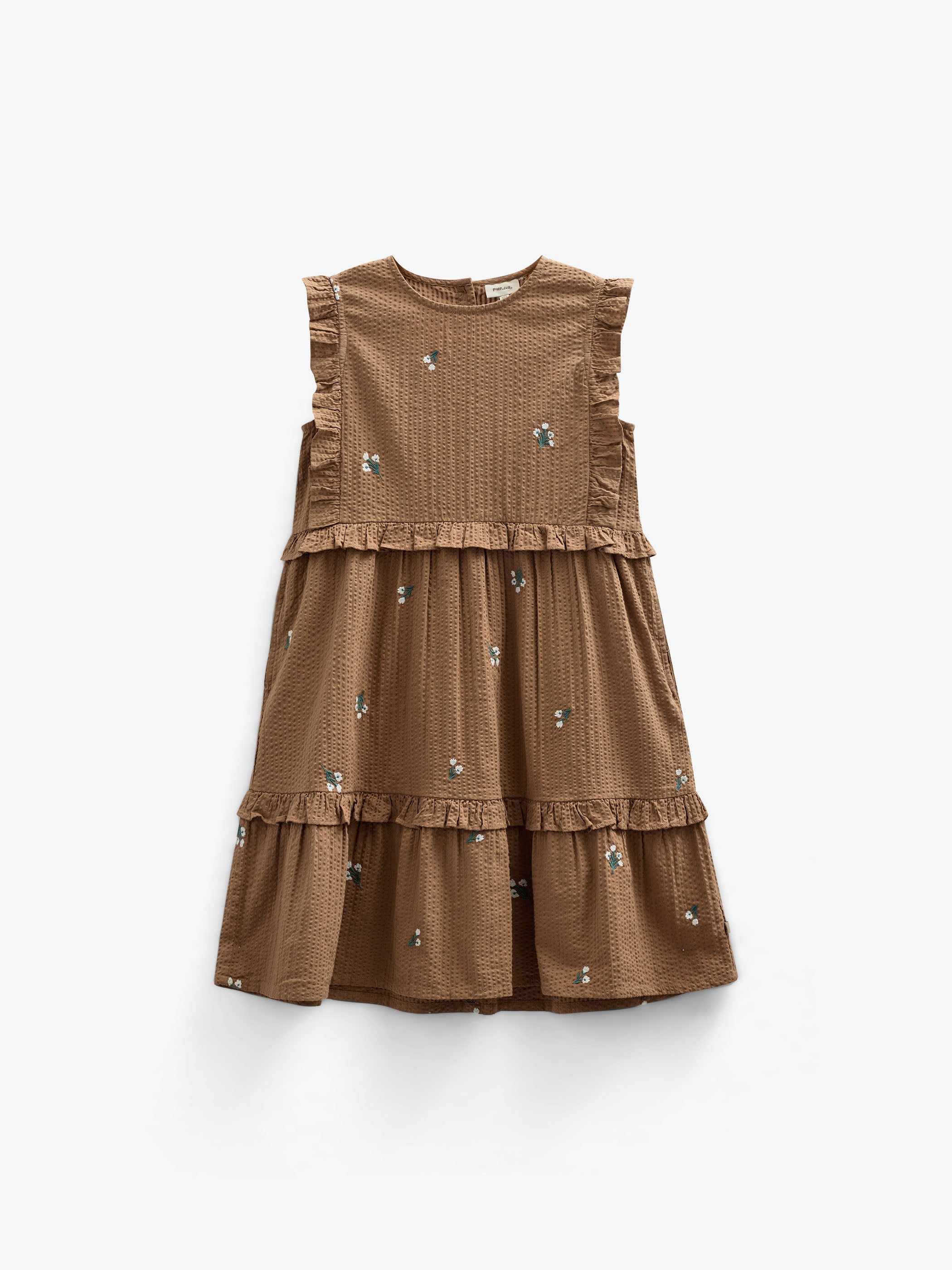Besticktes Seersucker-Kleid - Tween - Coconut | 100979 Nora