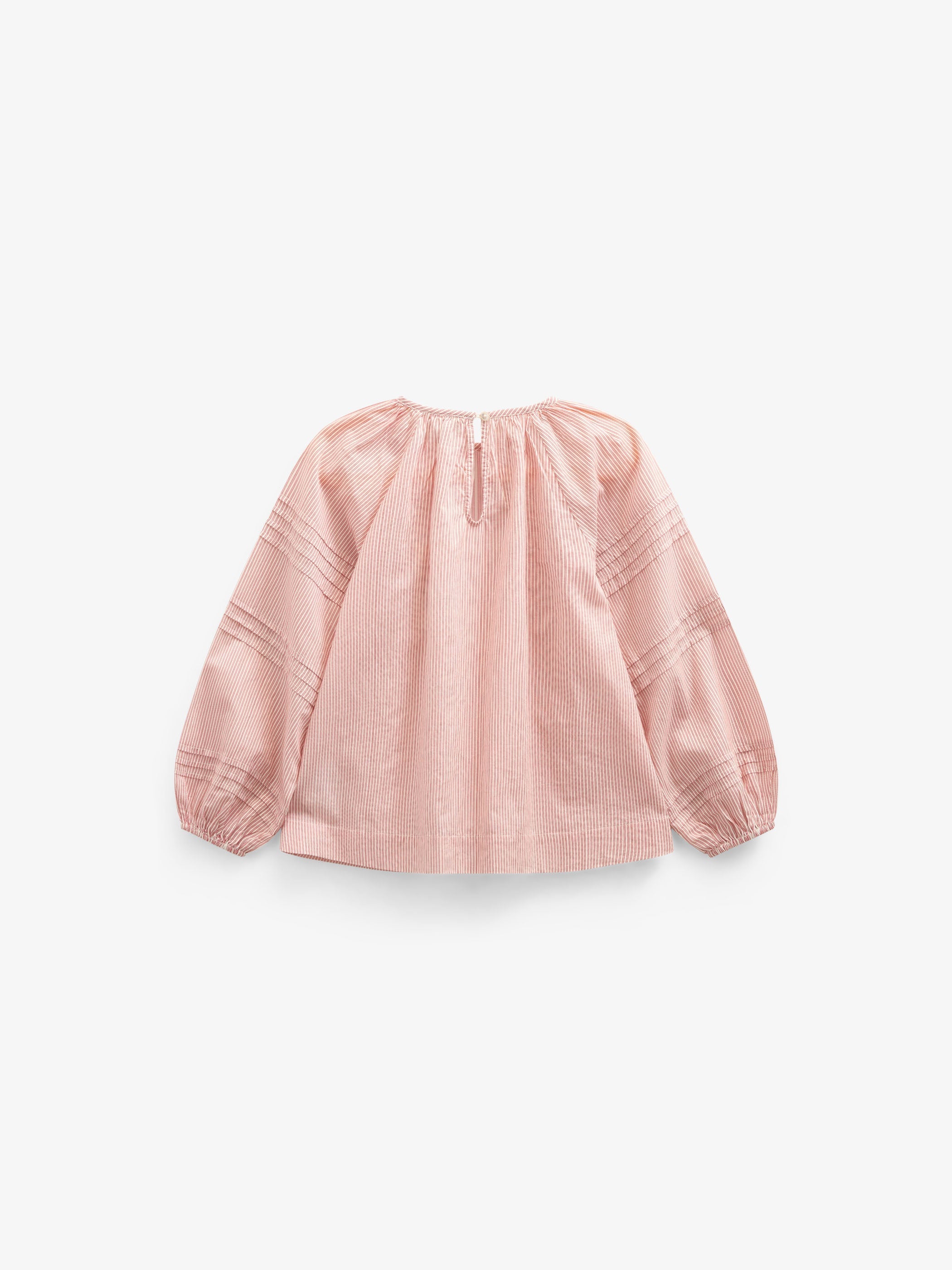 Langärmelige Gestreifte Bluse - Tween - Offwhite/Cherry Red | 100991 Willa