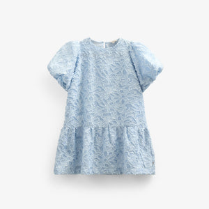 Jacquard-Kleid aus Baumwollmischung - Kids - Light Blue | 100994 Giselle
