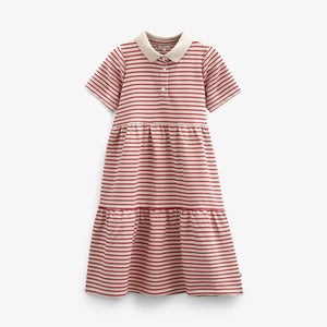 Gestreiftes Jersey-Kleid - Tween - Cherry Red | 101009 Emmie