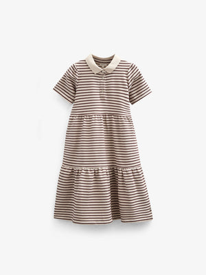 Gestreiftes Jersey-Kleid - Tween - Brown | 101011 Emmie