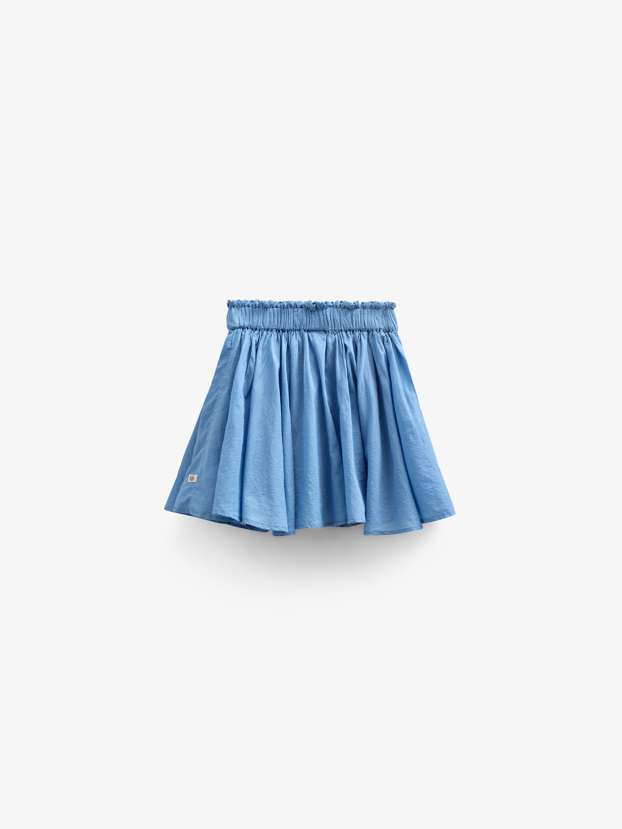 Baumwollrock mit Zick Zack Rüsche - Tween - Dusty Blue | 101070 Alma