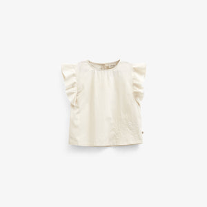 Popelinebluse mit Stickerei - Tween - Offwhite | 101074 Barbara