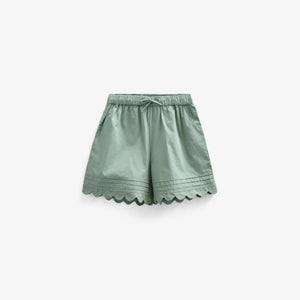 Popelineshorts mit Muschelkante - Kids - Dusty Green | 101045 Joy