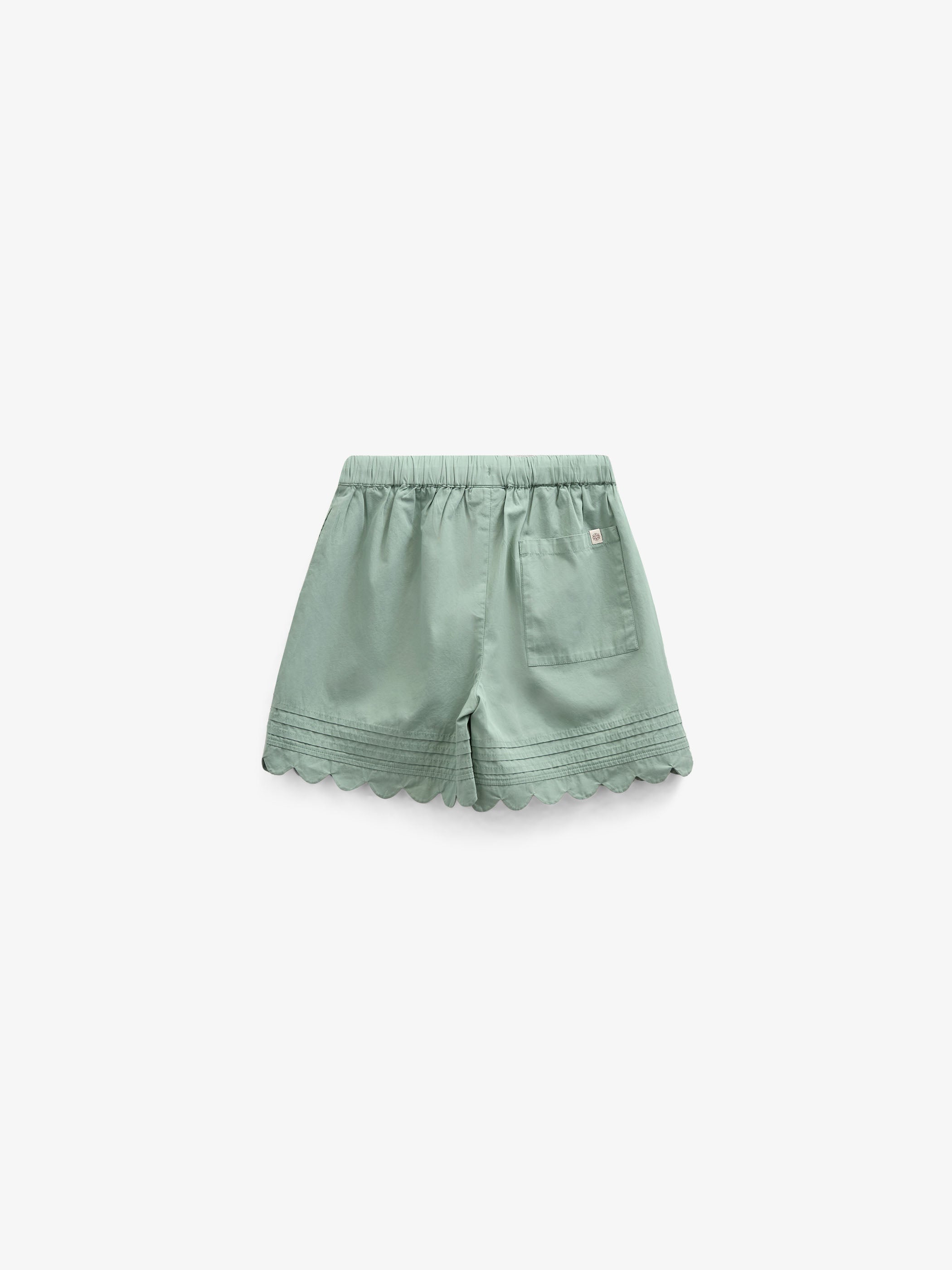 Popelineshorts mit Muschelkante - Kids - Dusty Green | 101045 Joy