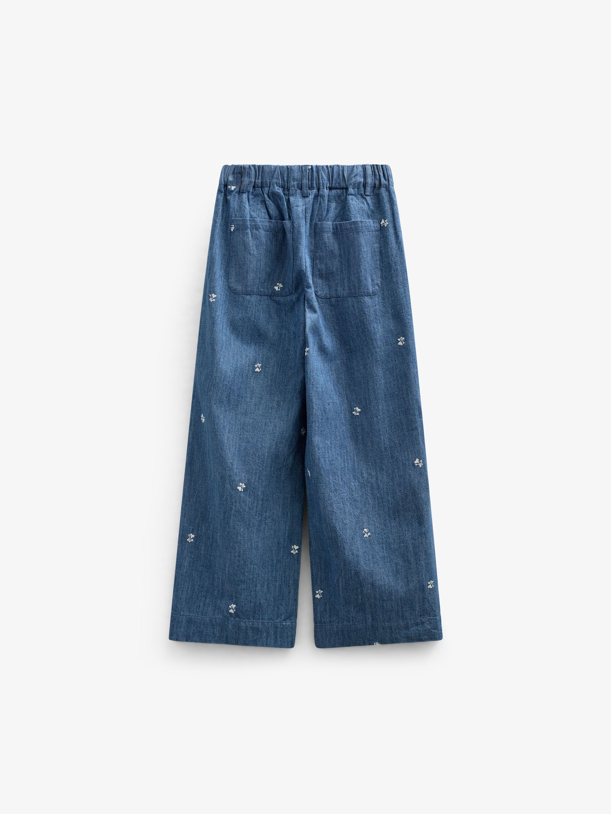 Bestickte Leichte Denim-Hose - Tween - Blue Denim | 101081 Isabella