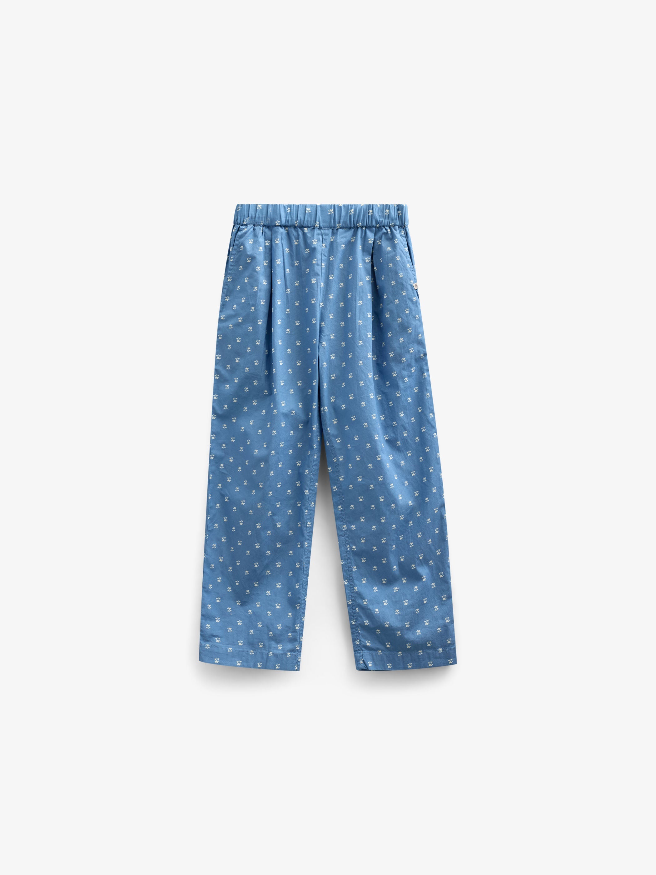 Bedruckte Poplin-Hose - Tween - Dusty Blue | 101089 Camilla