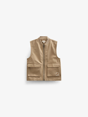 Canvas Cargo Weste - Tween - Khaki | 101129 Isack