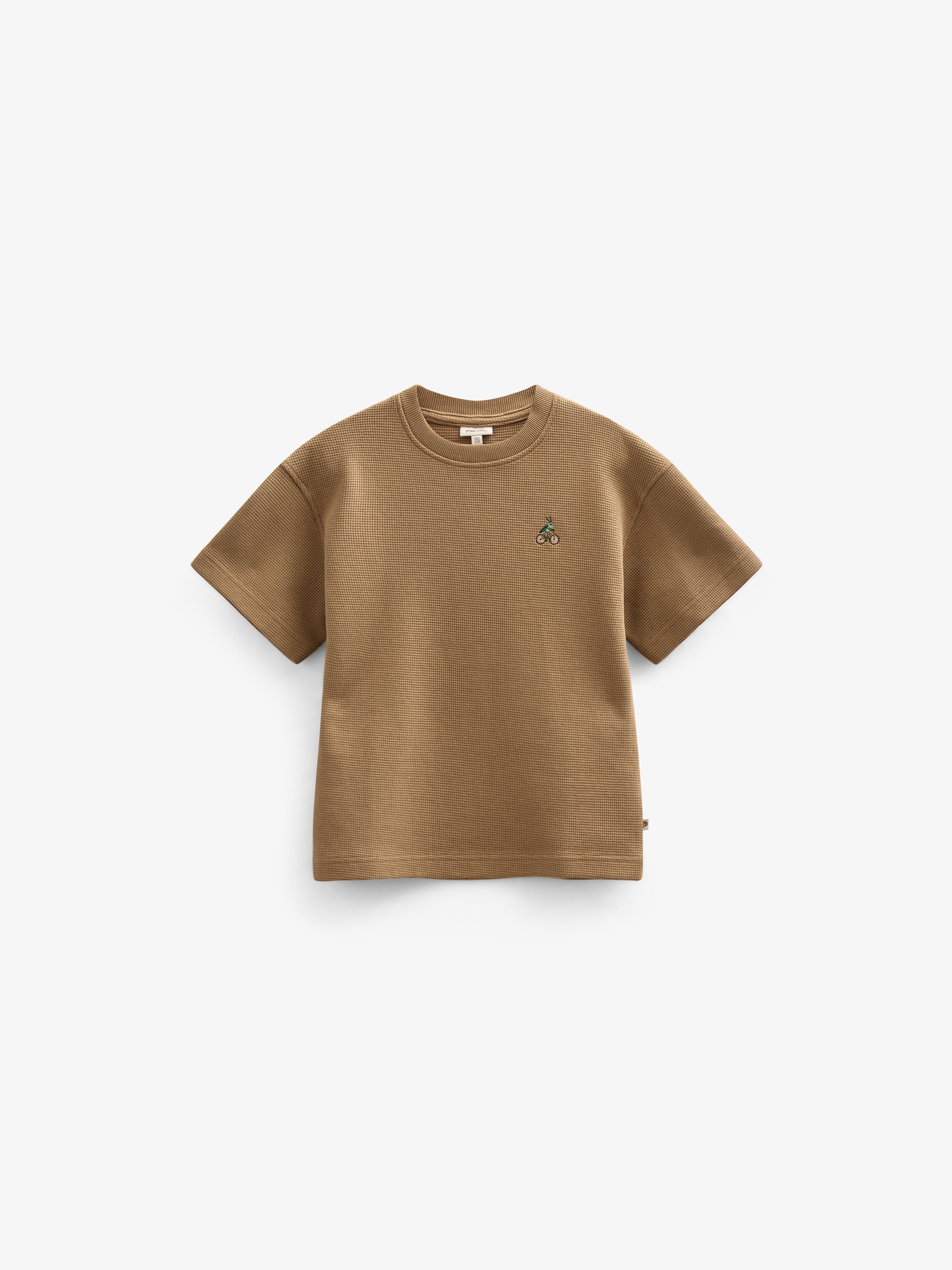 Waffel T-Shirt - Kids - Khaki | 101148 Evan