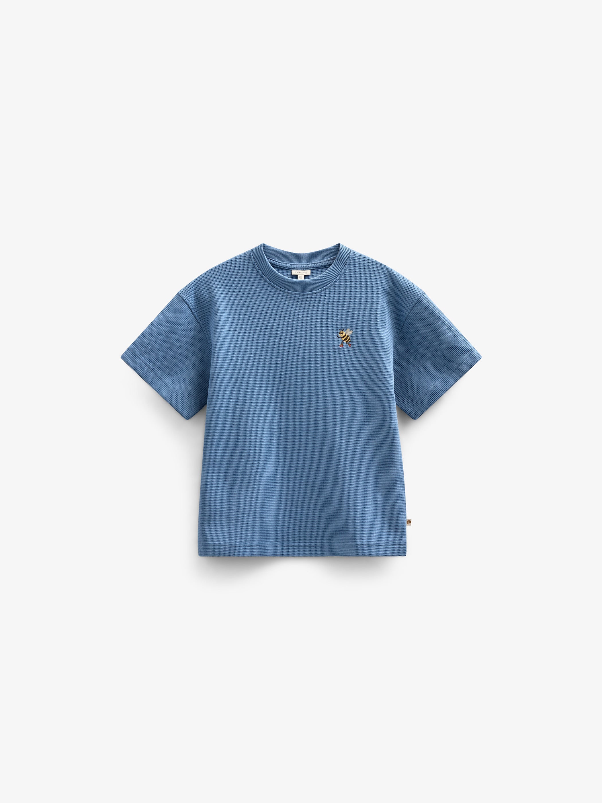 Waffel T-Shirt - Kids - Dusty Blue | 101150 Evan