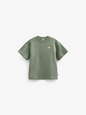 Waffel T-Shirt - Tween - Dusty Green | 101156 Evan