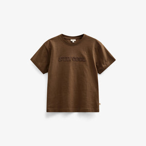 Slub-Jersey T-Shirt mit Stickerei - Tween - Dark Brown | 101158 Villum