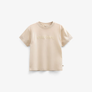 Slub-Jersey Stickerei T-Shirt - Kids - Off White | 101159 Villum